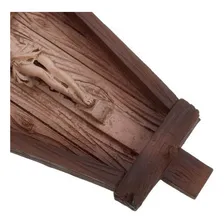 Capela Adorno Com Crucifixo Resina De Parede 18cm Foto mini  3