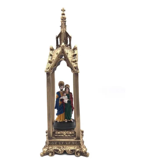 Capela Com Imagem Da Sagrada Família Resina Foto 1