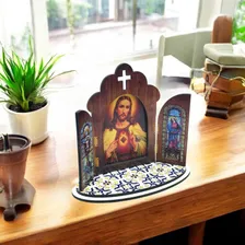 Capela Em Mdf Sagrado Coração De Jesus Pequena Foto mini  2