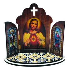 Capela Em Mdf Sagrado Coração De Jesus Pequena Foto  mini 1