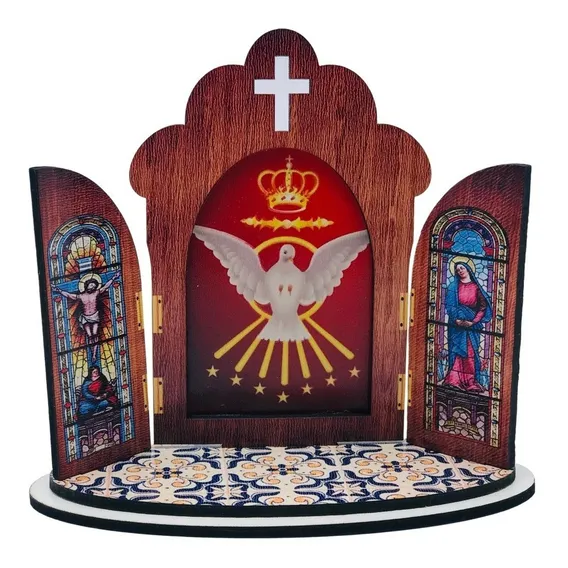 Capela Portuguesa Divino Espírito Santo Madeira Mdf Foto 1