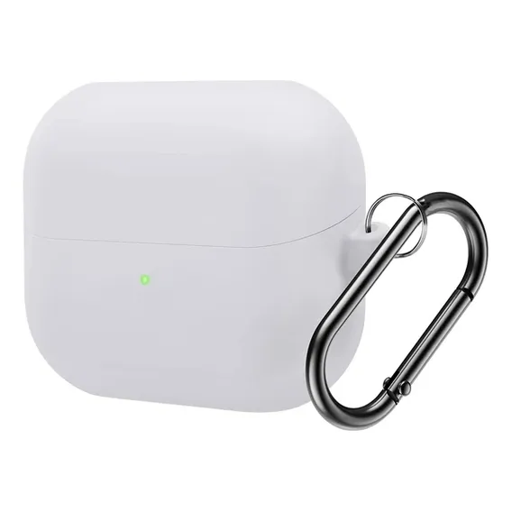Capinha Case Para Buds 3 Buds 3 Pro Mosquetão Gancho Cor Cinza Foto 1