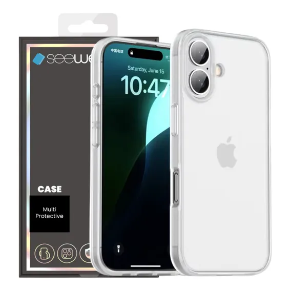 Capinha Case Premium Matte Anti Impacto Para iPhone 16 Plus - Cor Branco Fosco, Anti Impacto Case Foto 1