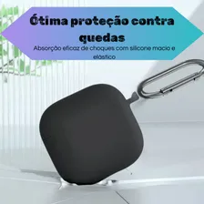 Capinha Case Silicone Protetora Para AirPods 4 Geração 4 Mosquetão Gancho Foto mini 2