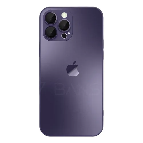Capinha Compativel Com Iphones 11, 12, 13, 14 Pro De Vidro Cor Roxo iPhone 14 Pro Foto 1