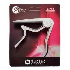 Capotraste Para Violão Custom Sound Colors Cinza Nylon Prata Foto  mini 1