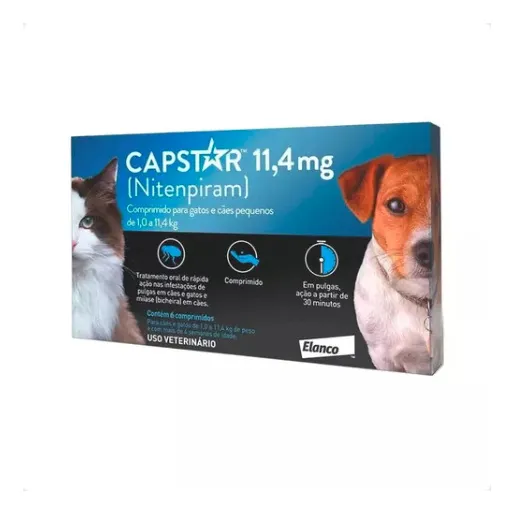 Capstar 11,4 Mg Para Cães E Gatos Caixa Com 6 Comprimidos Foto 1