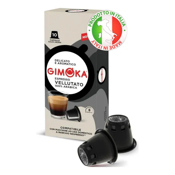 Cápsula Nespresso Cafe compativel Nespresso Gimoka importado Espresso Italia sabor Vellutato 100% arabica 10 Unidades Foto 1