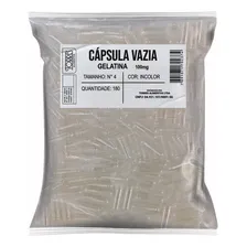 Cápsula Vazia De Gelatina N4 100mg Incolor 180 Unidades Foto  mini 1
