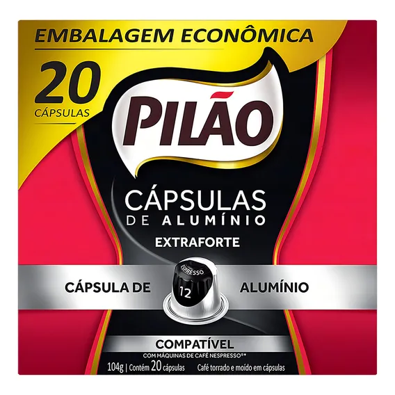 Cápsulas Café Extra Forte 20 Unidades 104g Pilão Foto 1