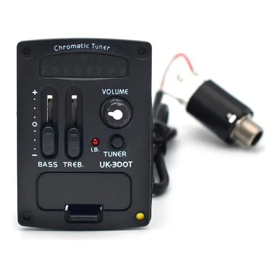 Captador Ativo Uk300t 2 Bandas + Afinador P/ Ukulele Foto 1