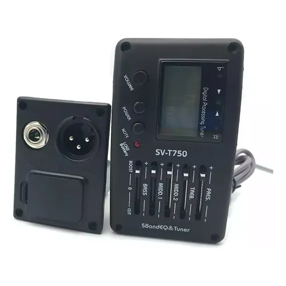 Captador Eq Violao Sv T750 Afinador Digital Giannini Phoenix Foto 1