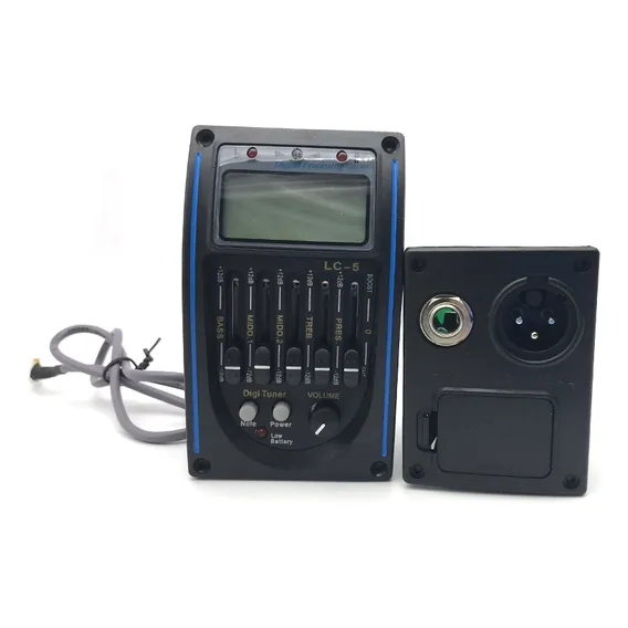 Captador Lc5 Pre Amp Equalizador P/ Violão Com Afinador Lc-5 Foto 1