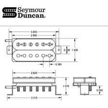 Captador Seymour Duncan '59 Sh-1n Preto 4 condutores, Braço Foto mini  3
