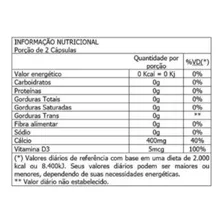 Carbonato Calcio + Vitamina D3 1000mg 60 Cap Osteoporose Sabor Sem sabor Foto mini 2