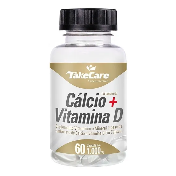 Carbonato Calcio + Vitamina D3 1000mg 60 Cap Osteoporose Sabor Sem sabor Foto 1