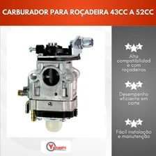 Carburador Para Roçadeira A Gasolina De 43cc Até 52cc Foto mini 4