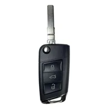 Carcaça Chave Canivete 3 Botões Vw - CompatĂvel Gol, Fox, Polo, Jetta, Voyage G5 + Lâmina E Emblema Foto mini 1