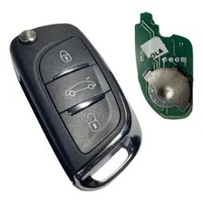 Carcaça Chave Canivete Citroen Olimpus Com Led Azul - Compatível C3, C4, Pallas - Moderna E Resistente, Fácil, Sem Lâmina Foto mini 1