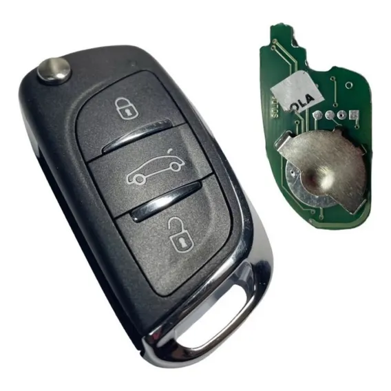 Carcaça Chave Canivete Citroen Olimpus Com Led Azul - Compatível C3, C4, Pallas - Moderna E Resistente, Fácil, Sem Lâmina Foto 1