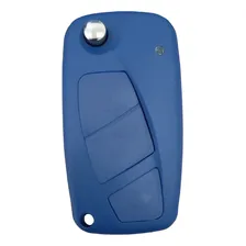 Carcaça Chave Canivete Compatível C/ Fiat Punto Azul 3bts Foto mini  2