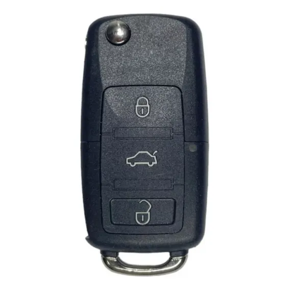 Carcaça Controle Chave Canivete Alarme Olimpus Led Vermelho P/ Vw Gol G1-g4 433mhz - Inclui Logo Vw Foto 1