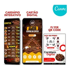 Cardápio Para Editar De Espetinho+ Cartão Virtual E Qr Code Foto  mini 1