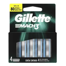 Carga Gillette Mach3 com 4 unidades Foto  mini 1