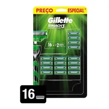 Carga para aparelho de barbear Mach3 Sensitive 16un Gillette Foto  mini 1