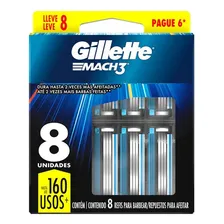 Carga para Aparelho Gillette Mach3 Leve 8 Pague 6 Foto mini 2