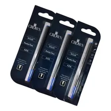 Carga Refil Caneta Crown Roller Azul 22007a 3 Unidades Foto mini 2