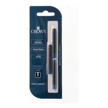 Carga Refil Cartucho Crown Caneta Tinteiro Ca32005a Azul Foto mini 1
