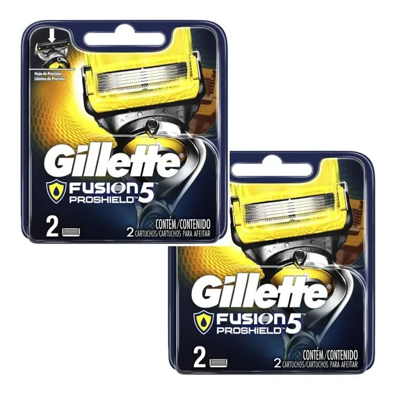 Carga Refil Gillette Fusion Proshield 5 - 4 Refis Foto 1