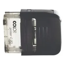 Carimbo Automático C20 Personalizado Com Seus Dados Tinta Preto Exterior Preto Foto mini 3
