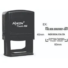 Carimbo Automático Personalizado Padrão Cnpj Nykon 355 Foto mini 3