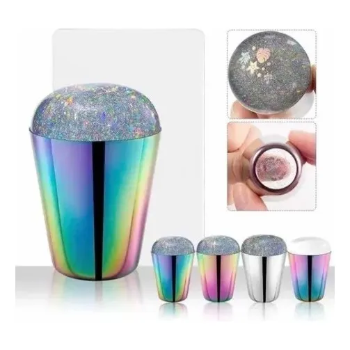Carimbo De Silicone Para Placas De Unhas+uma Placa Foto 1