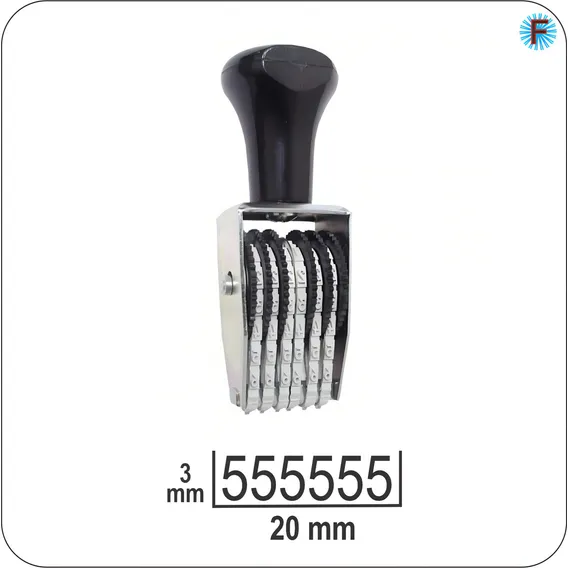 Carimbo Numerador 4mm 6 Dígitos Estr. 5406 Foto 1