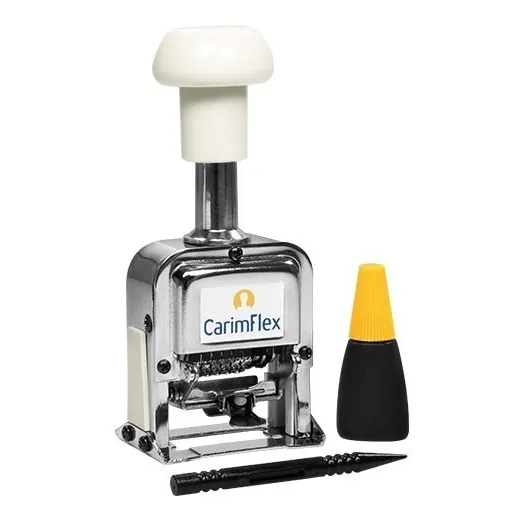 Carimbo Numerador Automatico Sequencial 6 Digitos-carimflex Tinta Preto Foto 1