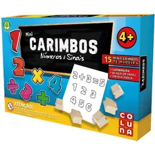 Carimbo Pedagogico Numeros E Sinais Mini Madeira Foto mini  2