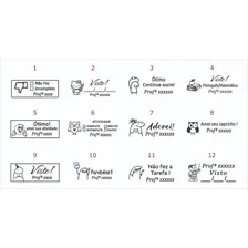 Carimbo Premium 20 tinta preto exterior branco Foto mini  2