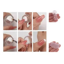 Carimbo Silicone Transparente Ideal Para Unhas Foto mini 3