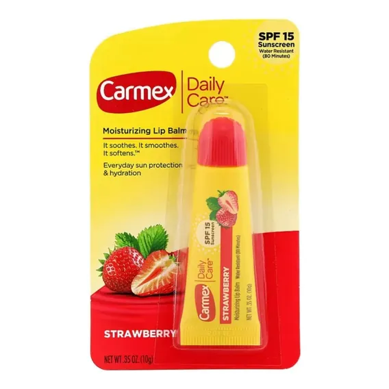 Carmex Lip Balm Bisnaga - Sabor Morango - Importado Eua Foto 1