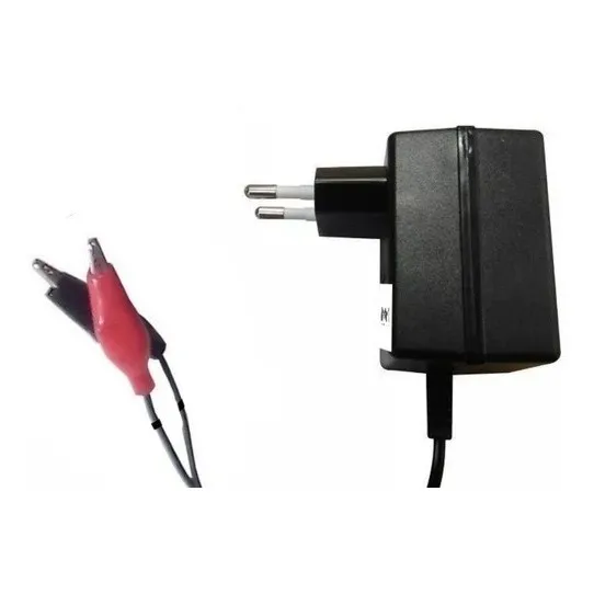 Carregador 12v 800mah Garra Jacare Foto 1