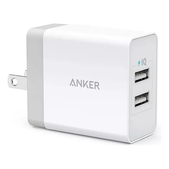 Carregador Anker Powerport Duplo Usb 2 X 24w Carga Rápida Cor Branco Foto 1