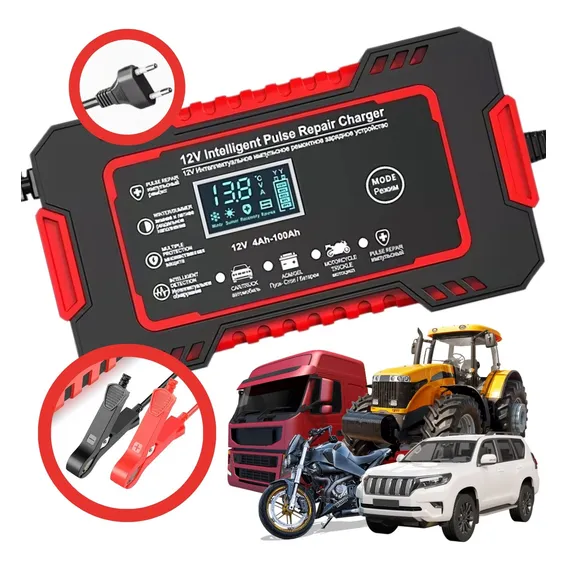 Carregador Bateria 12v Até 100 Amperes Carro Moto Caminhão Foto 1