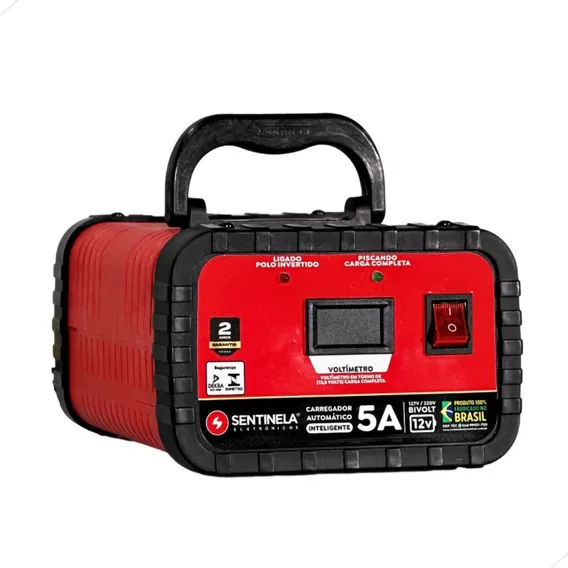 Carregador Bateria 5ah Sentinela MDR 12V Preto Foto 1