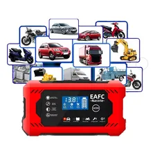 Carregador Bateria Digital 12v Lcd Carro -moto Foto  mini 1