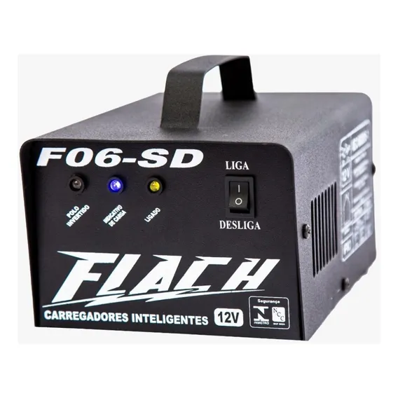 Carregador Baterias 12v 6ah S/display Flach F06-sd Foto 1