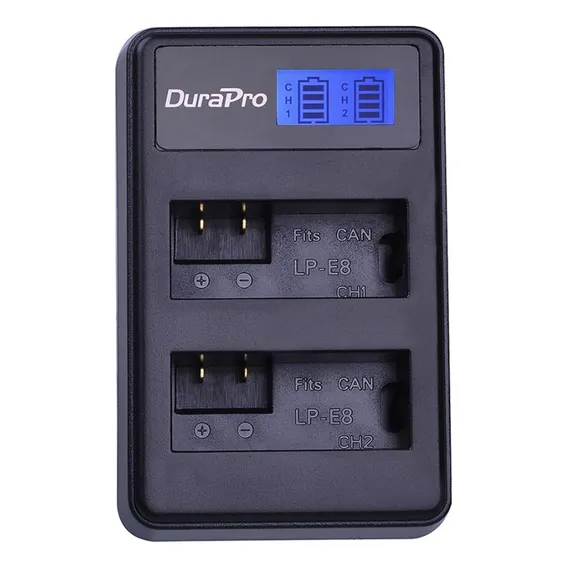 Carregador Canon Lp-e8 Digital Duplo Durapro T5i T4i T3i T2i Foto 1