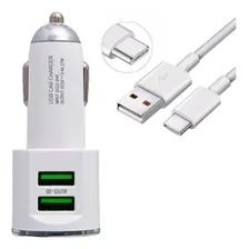 Carregador Celular Smartphone Veicular Carro Turbo 2usb Cabo Foto mini 1